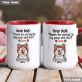 Thanks For Picking Up My Poop - Personalized Dog Accent Mug