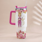Nurse Nutrition Facts - Personalized Nurse Tumbler With Handle