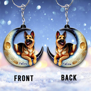 I Love My Dog - Personalized Dog Keychain