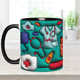 Puffy Nurse Mug - Personalized Nurse Accent Mug