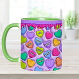 Touch This Heart Love You Grandma Nana Gigi Mom - Personalized Mother Accent Mug