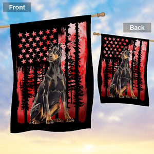 Red Flag Independence Day - Personalized Dog House Flag