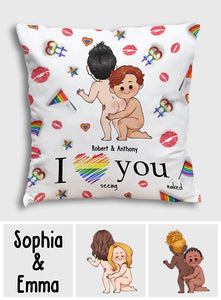 I Love You - Personalized LGBT Support Throw Pillow