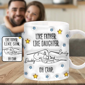 Like Father Like Daughter Son - Personalized Father Mug
