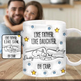 Like Father Like Daughter Son - Personalized Father Mug