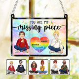 My Missing Piece - Personalized LGBT Support Window Hanging Suncatcher Ornament