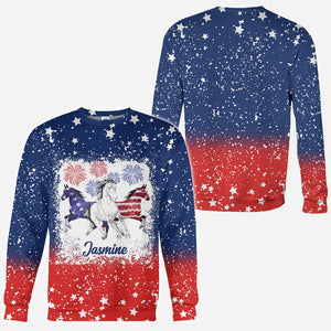 Horse Independence Day Pattern - Personalized Horse All Over Shirt