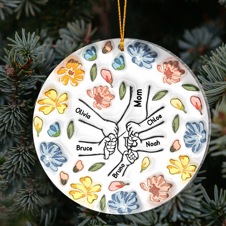 Hand Holding Love - Personalized Mother Ornament