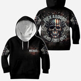 American Flag Skeleton - Personalized Skull All Over Shirt