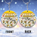 Grandma's Reasons To Bee Happy - Personalized Grandma Keychain