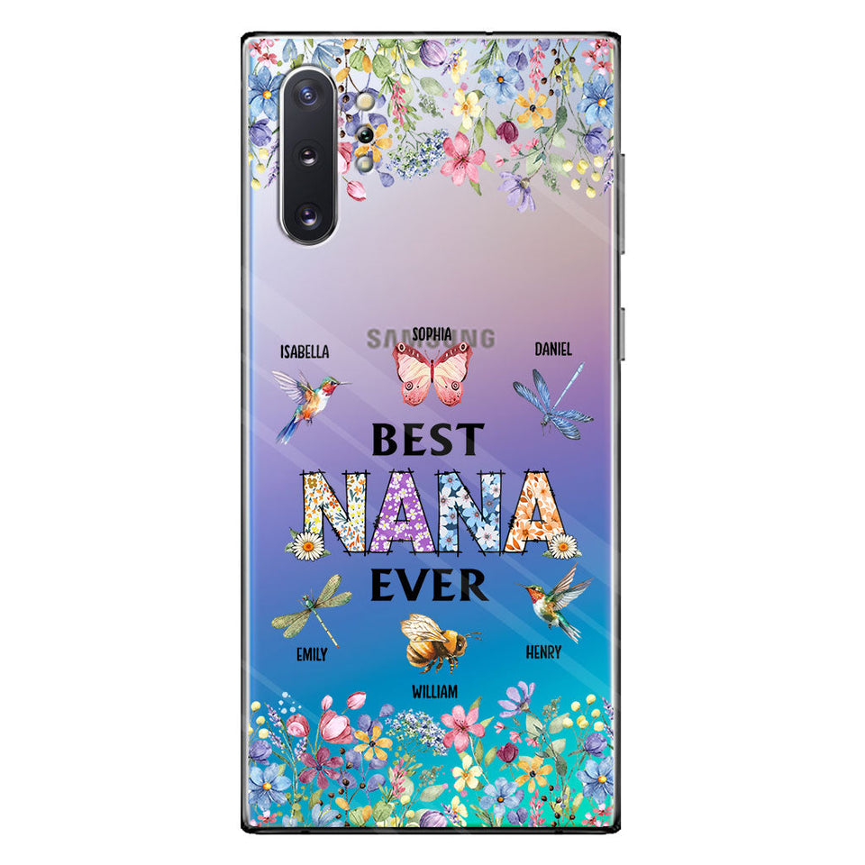 Best Mom Nana Ever - Personalized Grandma Clear Phone Case