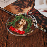 In Loving Memory Of - Personalized Dog Round Shaped Glass Ornament