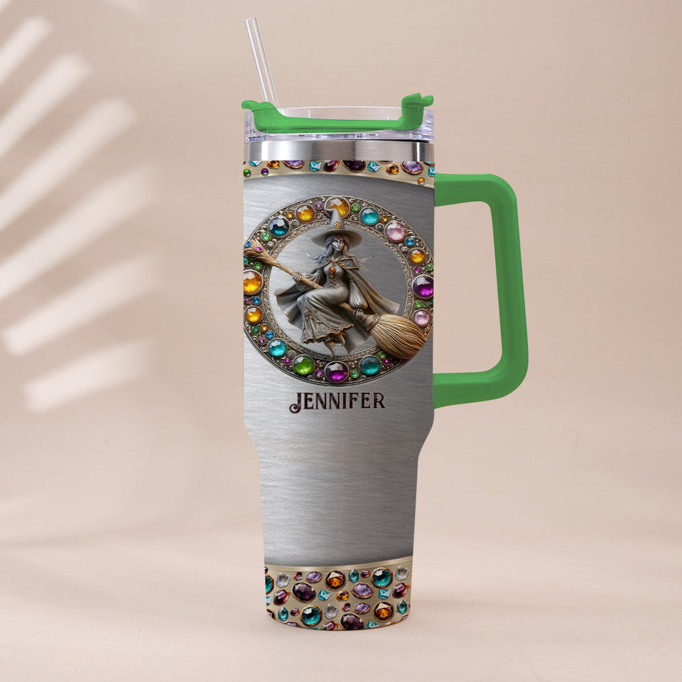 Beautiful Witch - Personalized Witch Tumbler With Handle