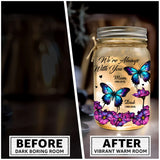 We're Always With You - Personalized Memorial Mason Jar Light