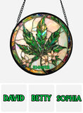High Times - Personalized Weed Stained Glass Suncatcher