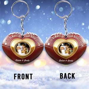 Your Biggest Fan - Personalized Football Keychain