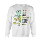 Nothing Scares Me Grandma Turtle Version - Personalized Grandma T-shirt And Hoodie