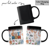 Cat Mom Pastel Floral Inflated - Personalized Cat Mug