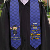 She Believed She Could So She Did - Personalized Graduation Graduation Stole