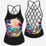 Salty Lil' Beach - Personalized Turtle Cross Tank Top