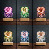 The love Between A Mother And Children Is Forever - Personalized Mother Shaped Plaque Light Base