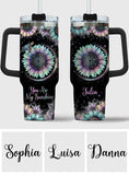 You Are My Sunshine - Personalized Turtle Tumbler With Handle