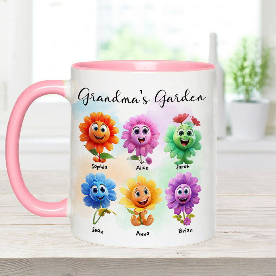 Grandma's Garden - Personalized Grandma Accent Mug