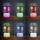 Like Mother Like Daughter - Personalized Mother Shaped Plaque Light Base