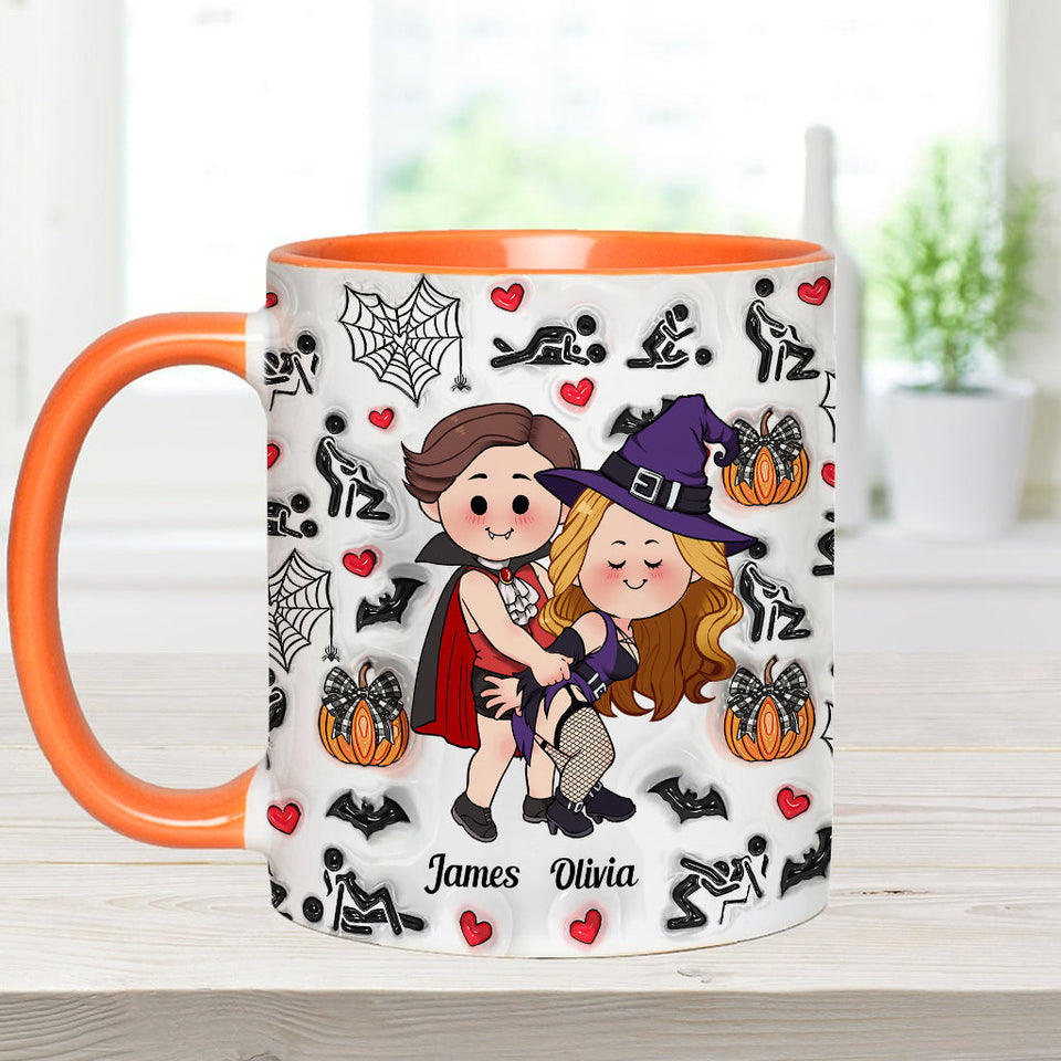 Till Death Do Us Part - Personalized Couple Accent Mug