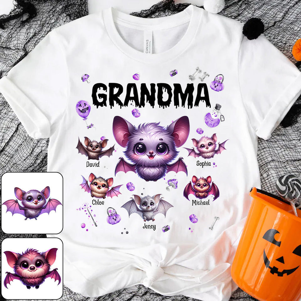 Grandma Of Littel Monsters - Personalized Grandma T-shirt And Hoodie