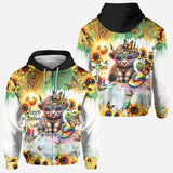 Love Being Called Grandma Highland Cow Summer Vibes - Personalized All Over Shirt