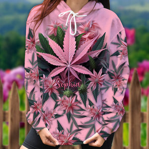 Pink Stoner Chick - Personalized Weed All Over Shirt