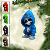 Stylish Skeleton - Personalized Skull Custom Shaped Ornament