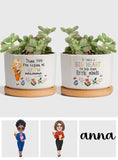 Thank You For Helping Me Grow - Personalized Teacher Ceramic Plant Pot