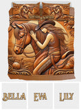 A Girl And Her Horse - Personalized Horse Quilt Set