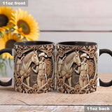 A Girl And Her Horse - Personalized Horse Accent Mug