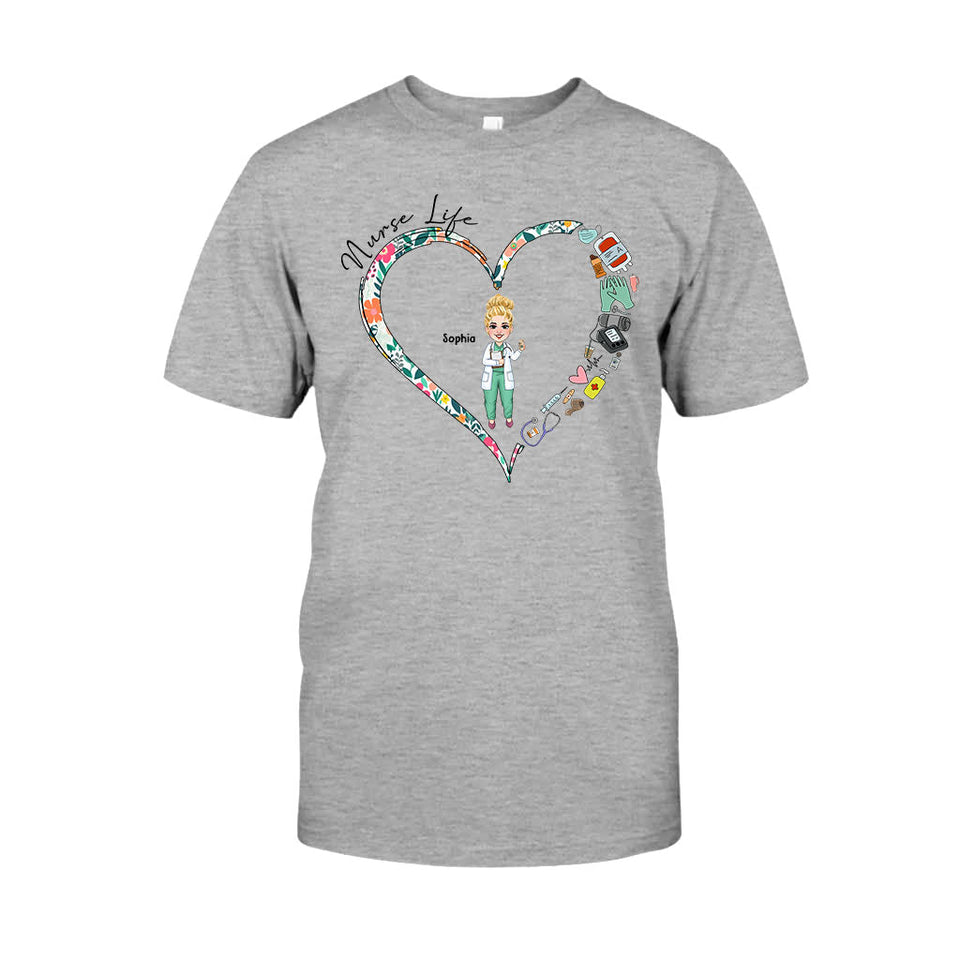 Nurse Life - Personalized Nurse T-shirt And Hoodie