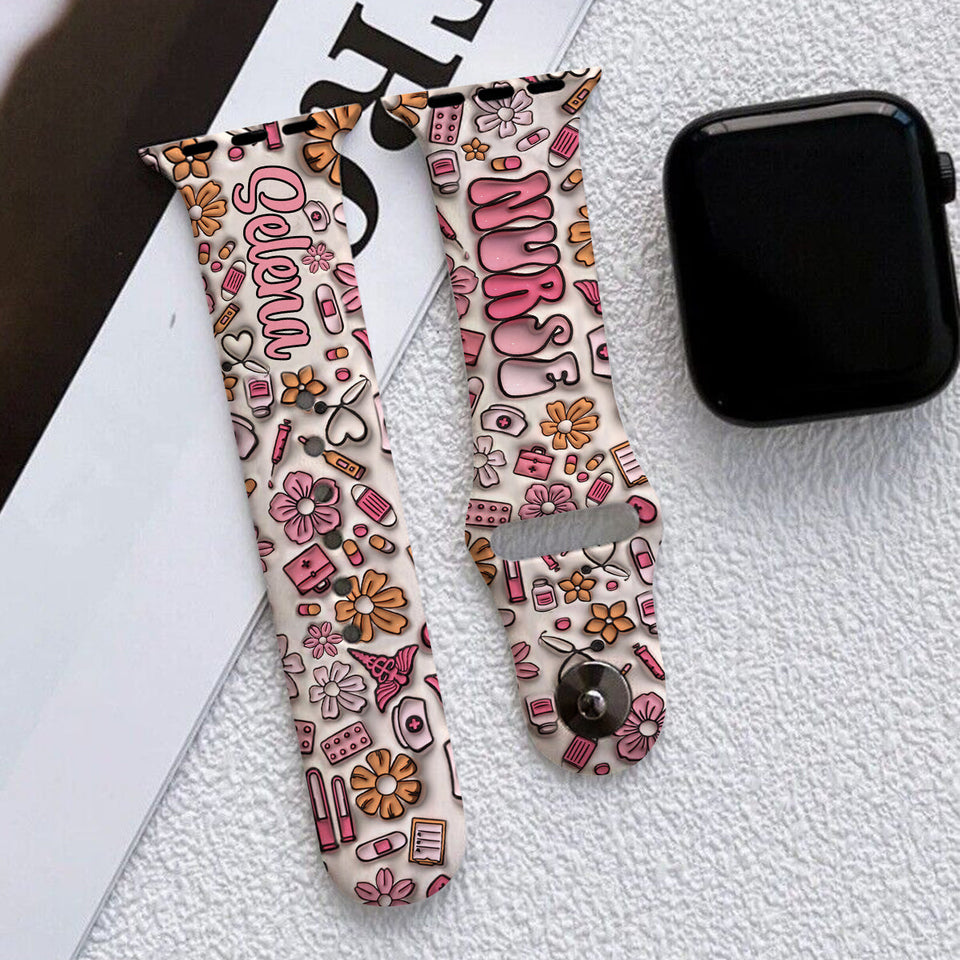 Puffy Nurse - Personalized Nurse Apple Watch Band