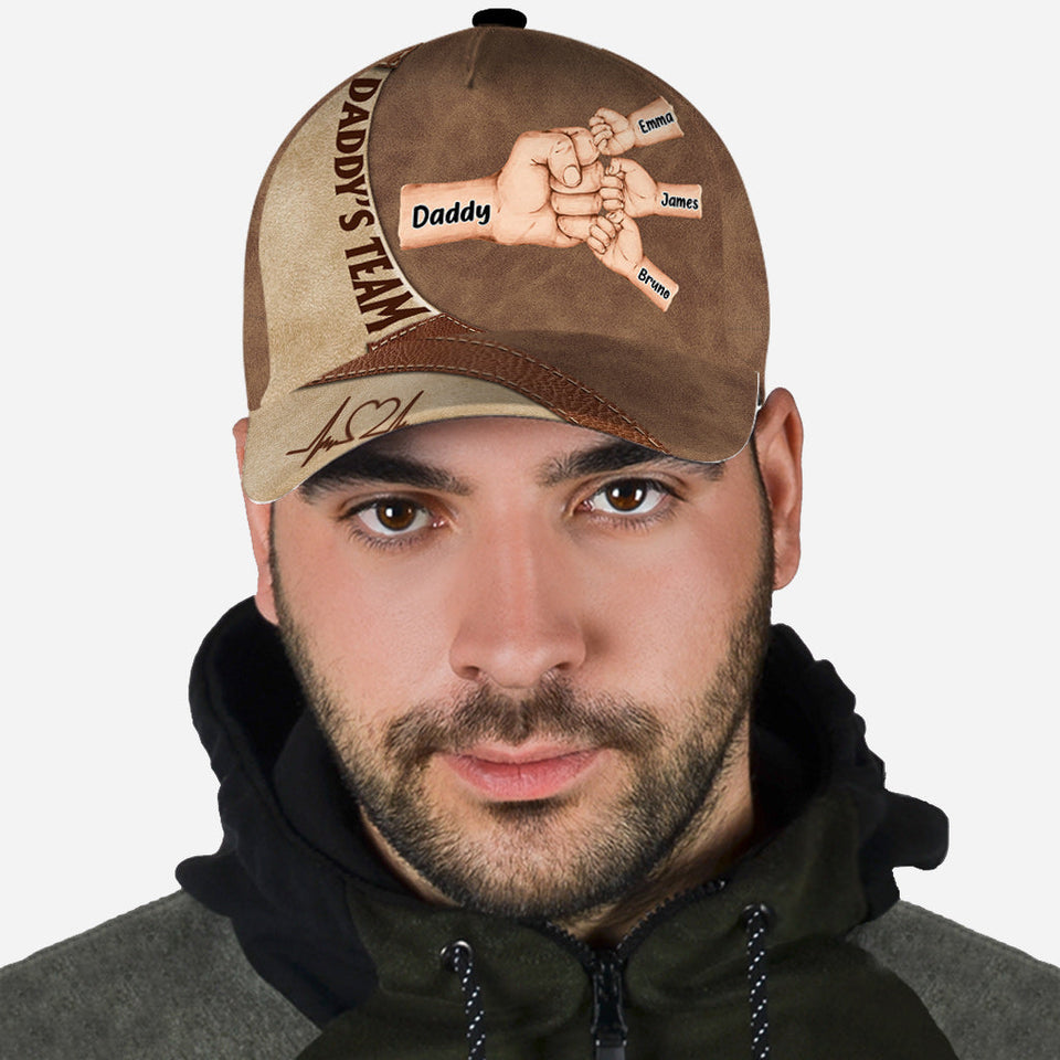 Daddy's Team Fist Bump - Personalized Father Classic Cap