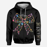 Christmas Light Coquette Bow - Personalized Mother All Over Shirt