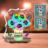 Sunflower Vase Custom Any Title And Name - Personalized Grandma Custom Shaped Acrylic Plaque