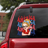 American Girly - Personalized Independence Day/ 4th of July Decal Full