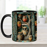 Just A Girl Who Loves Owls - Personalized Owl Accent Mug