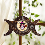 As Above So Below - Personalized Witch Window Hanging Suncatcher Ornament