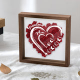 Love Mom Grandma Butterfly Version - Personalized Grandma Flower Shadow Box