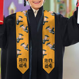 Caricature Funny Character - Personalized Graduation Graduation Stole