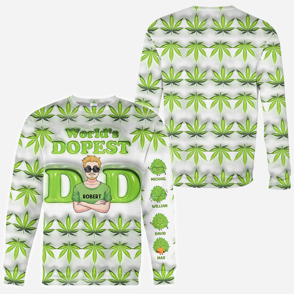 Dopest Dad Ever - Personalized Father All Over Shirt