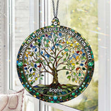 Imagine All The People Living Life In Peace - Personalized Hippie Window Hanging Suncatcher Ornament