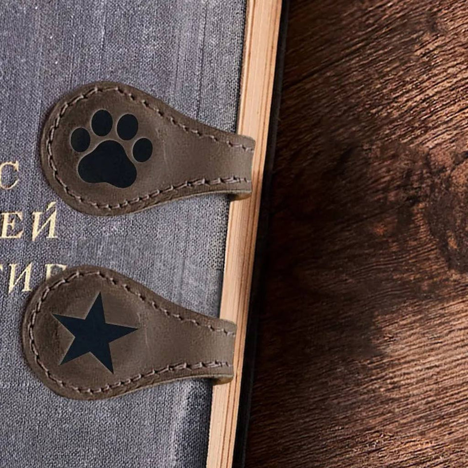 Custom Initials - Personalized Book Magnetic Leather Bookmark