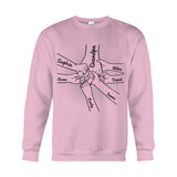 Hand In Hand - Personalized Grandpa T-shirt And Hoodie